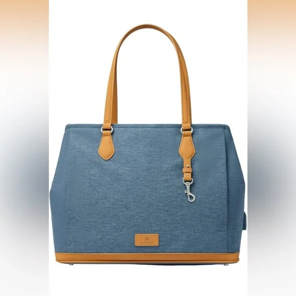 Nobadee Blue and Tan Travel Bag - Picture 3 of 6